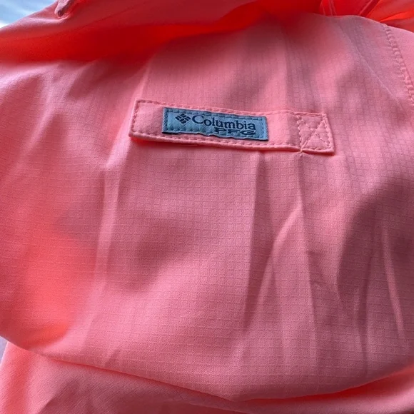 Columbia PFG Tamiami II Long Sleeve Shirt in Bright Coral Women’s Size XL - Picture 3 of 8